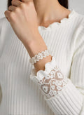 Bratara  Pearls heart