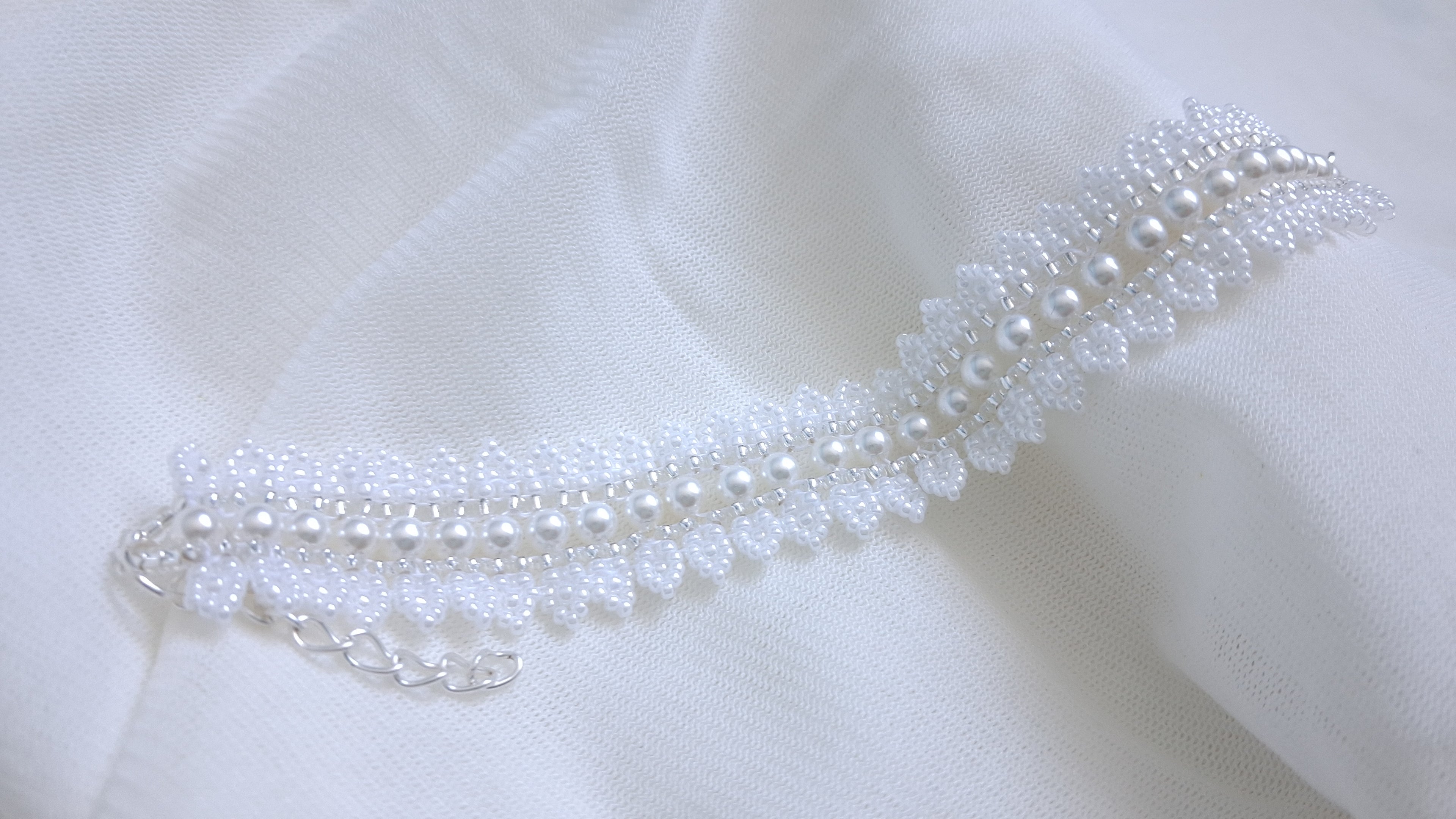 Bratara Pearls Lace