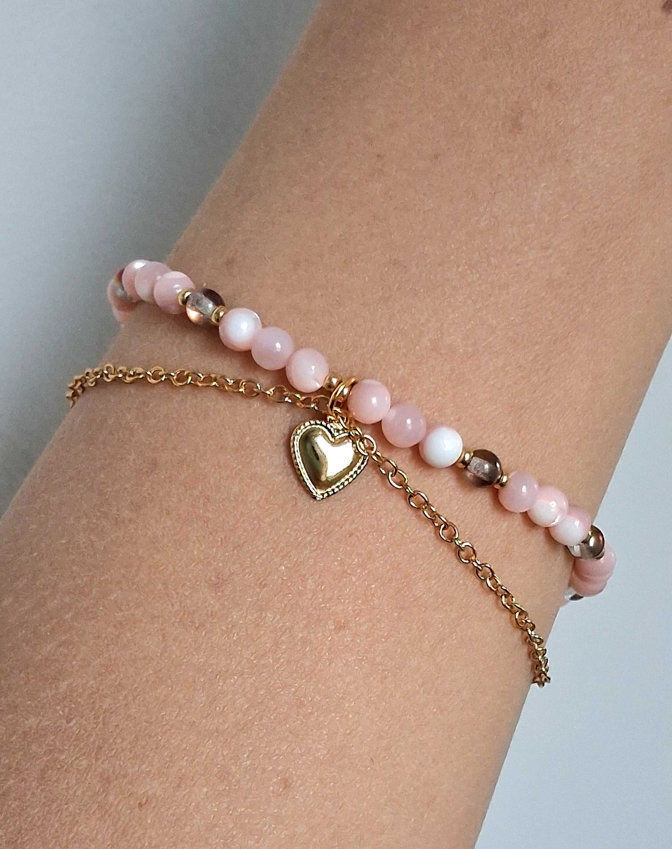Bratara Peach bloom sidef roz