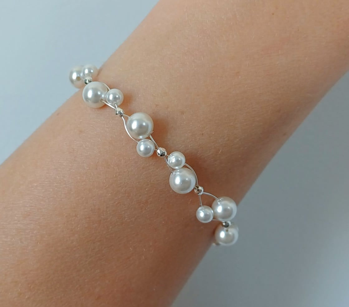 Bratara cu sfere Mother of pearls