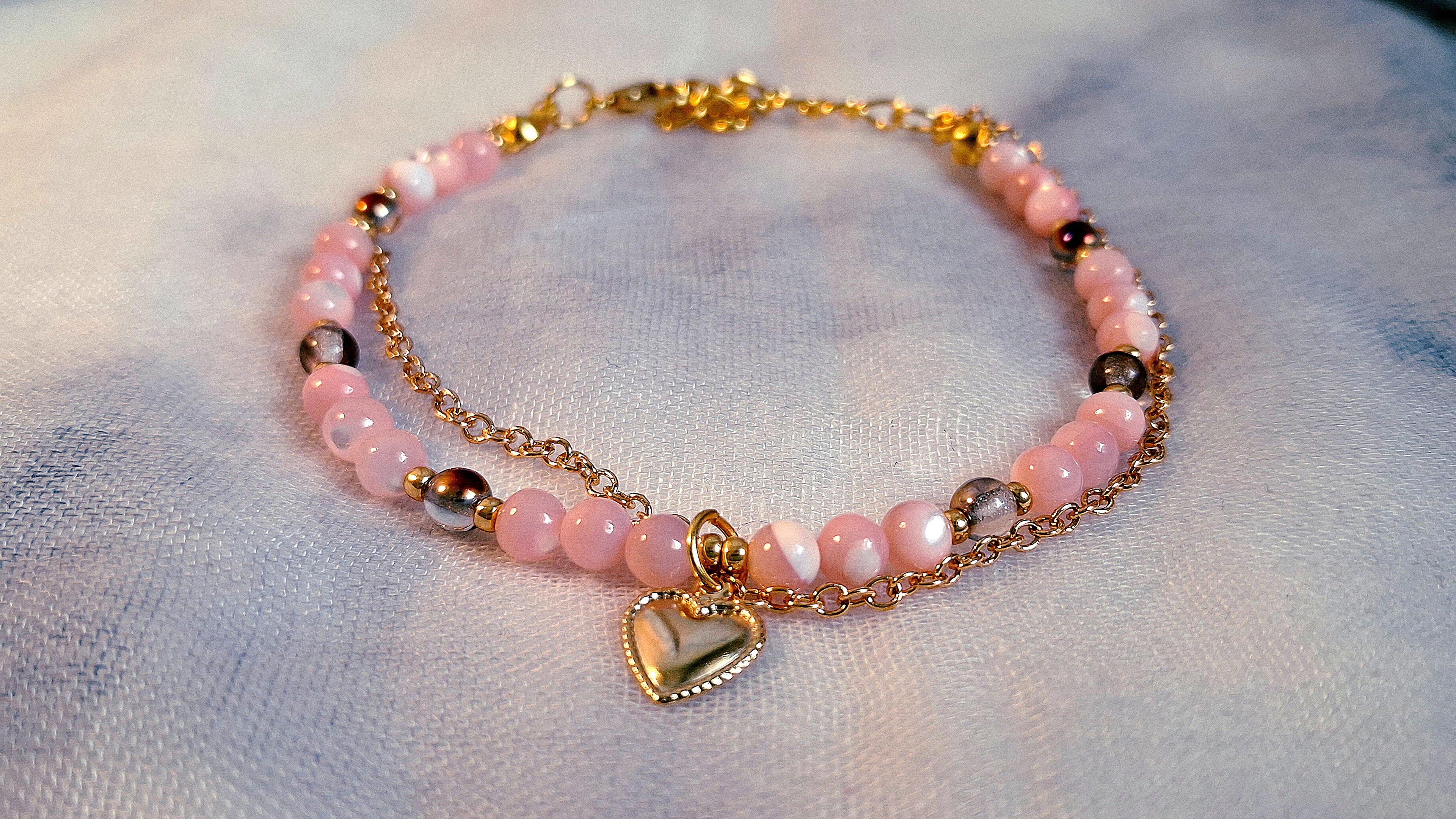 Bratara Peach bloom sidef roz
