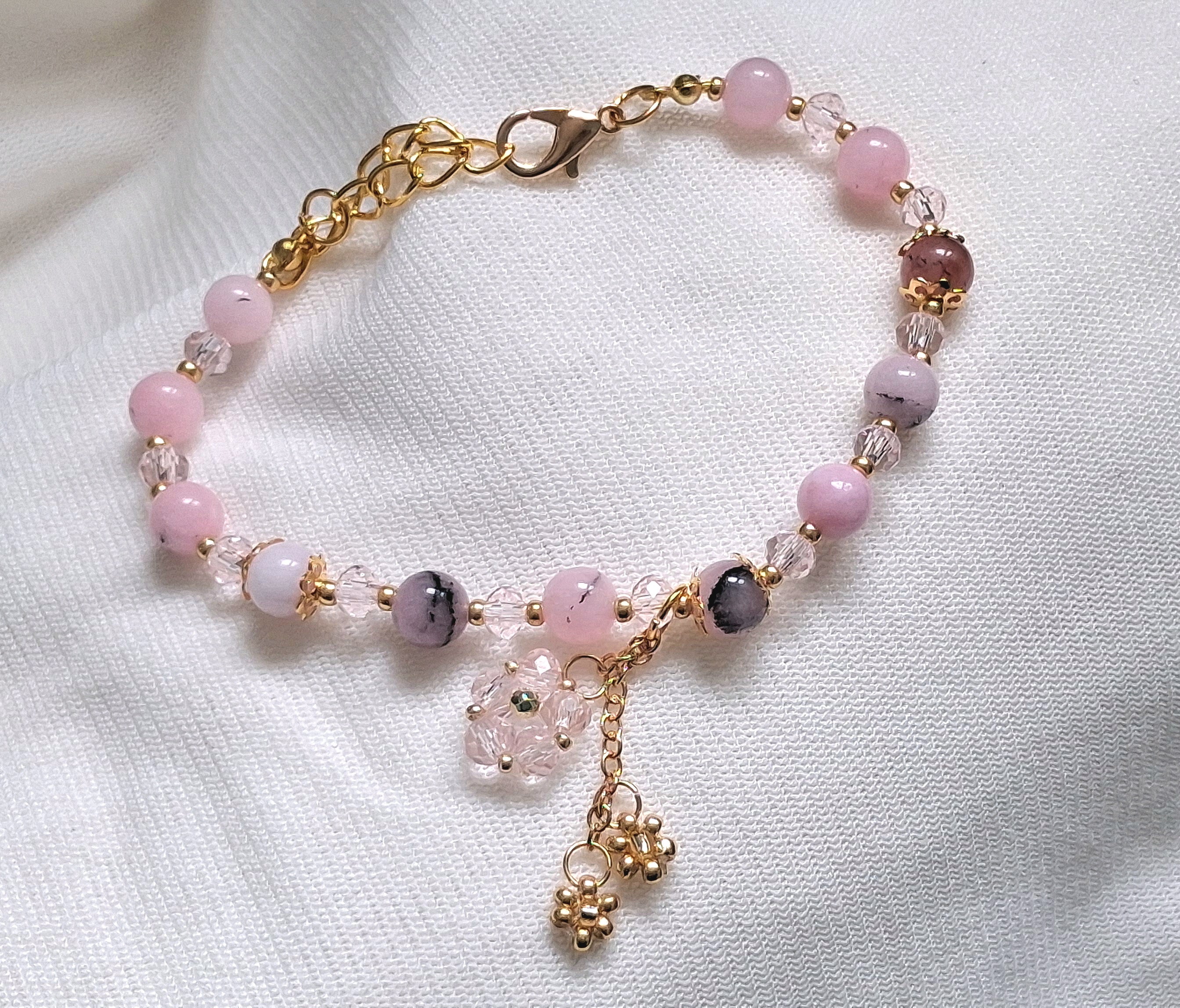 Bratara agat blossom cherry
